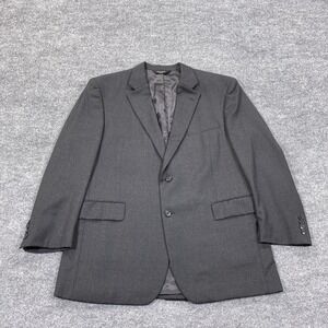 Jos A Bank Blazer Sport Coat Mens 46R Gray Wool 2 Button Notch Lapel Side Vents